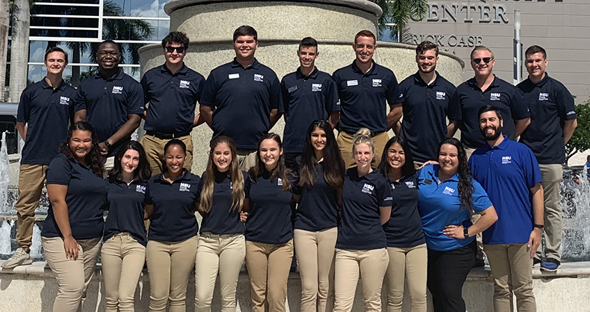 Group picture of NSU Florida’s Admissions Ambassadors