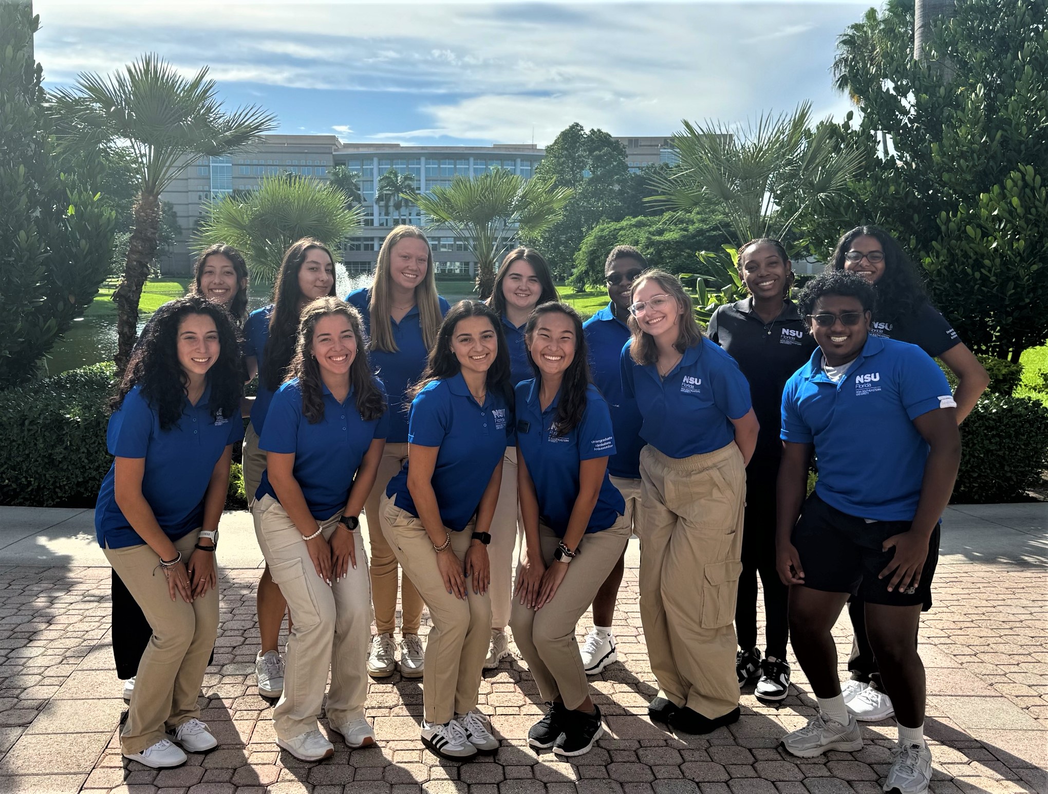 Group picture of NSU Florida’s Admissions Ambassadors